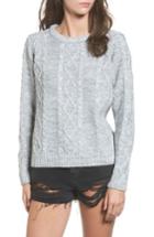 Women's Obey Basel Cable Knit Sweater - Grey