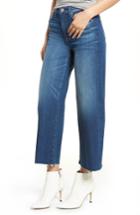 Women's Hudson Jeans Holly High Waist Raw Hem Crop Wide Leg Jeans - Blue