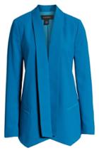 Women's Halogen Shawl Collar Blazer, Size - Blue/green