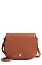 Longchamp Small Le Foulonne Leather Crossbody Bag - Brown