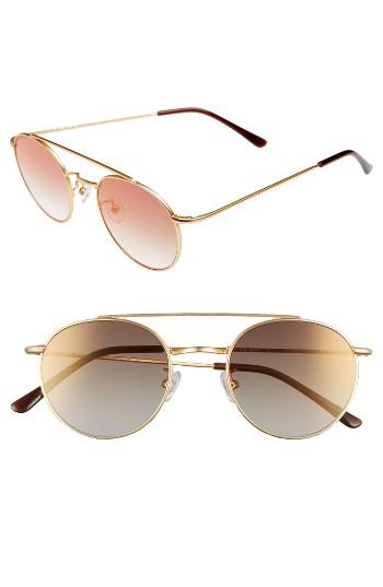 Women's Spektre Caligola 50mm Aviator Sunglasses - Matte Gold/ Gradient Gold