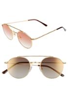 Women's Spektre Caligola 50mm Aviator Sunglasses - Matte Gold/ Gradient Gold