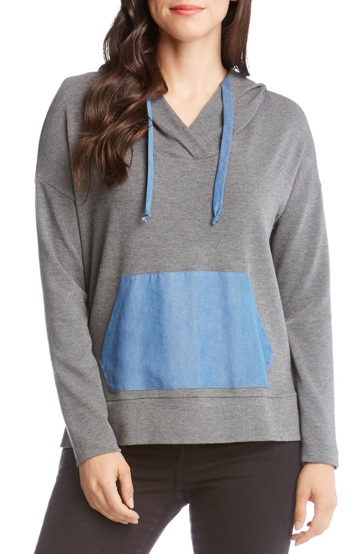 Women's Karen Kane Contrast Hooded Sweater