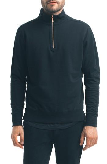 Men's Good Man Brand Slim Pro Quarter Zip Pullover, Size - Black
