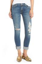 Women's Hudson Jeans Y Ripped Skinny Jeans, Size 31 - Blue