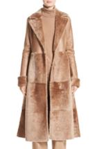 Women's Max Mara Rimini Genuine Shearing Coat - Brown