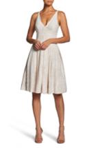 Women's Dress The Population Collette Sequin Fit & Flare Dress - White