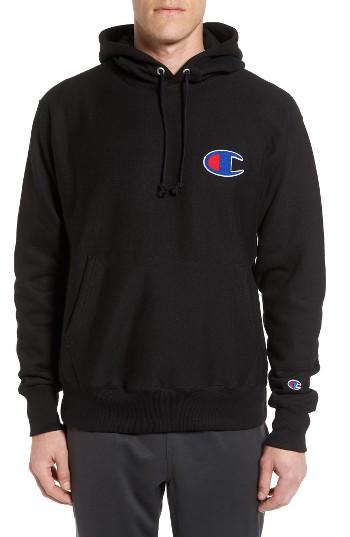 Men's Champion Big C Heavyweight Hoodie - Black