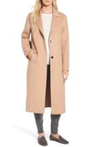Women's Kenneth Cole New York Double Face Wool Blend Long Coat - Brown