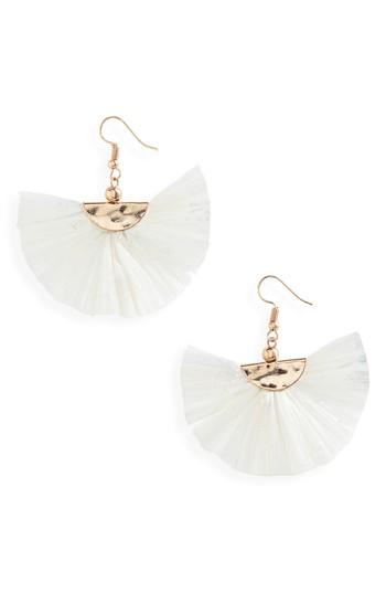 Women's Topshop Raffia Fan Earrings