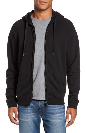 Men's Frame French Terry Zip Hoodie - Black