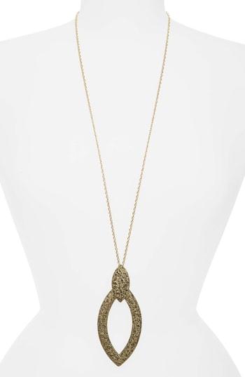 Women's Canvas Jewelry Marquise Pendant Necklace