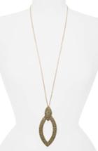 Women's Canvas Jewelry Marquise Pendant Necklace