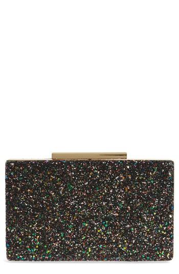 Natasha Couture Glitter Clutch - Red