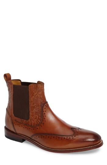 Men's Stacy Adams Madison Ii Wingtip Chelsea Boot D - Brown