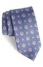 Men's Nordstrom Men's Shop Rurwin Medallion Silk Tie, Size X-long - Blue