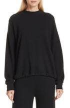 Women's Vince Drawcord Hem Sweatshirt - Black