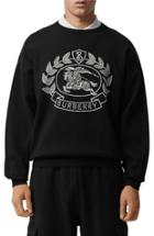 Men's Burberry Bilston Crest Crewneck Sweater - Black