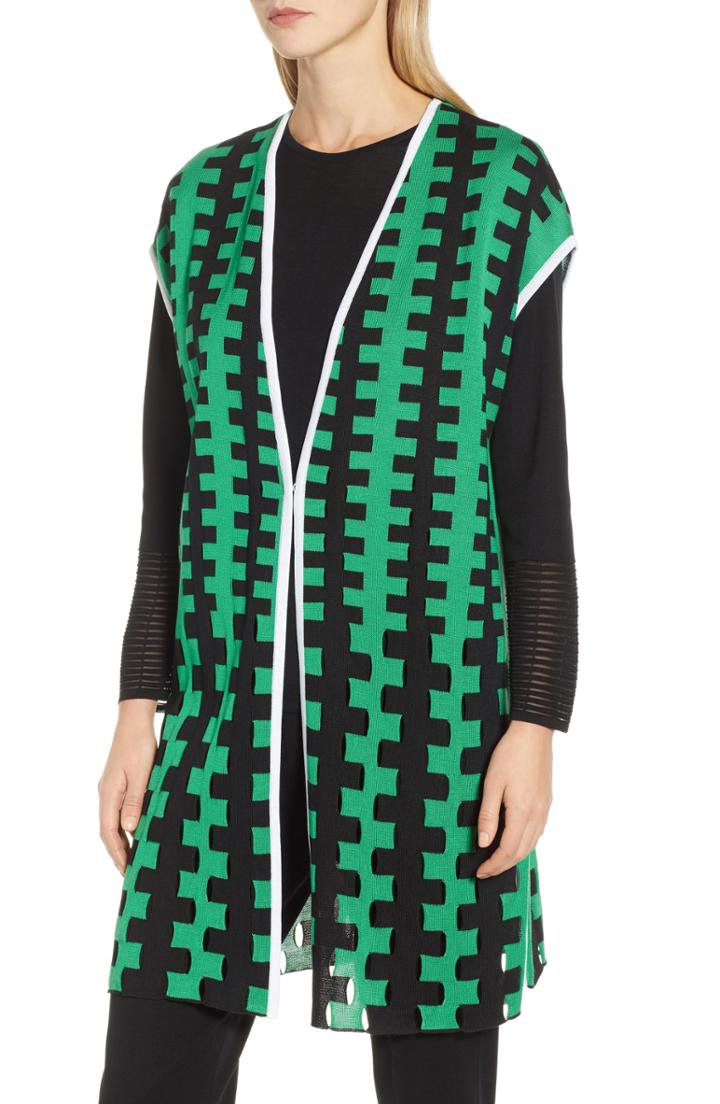 Women's Ming Wang Long Cardigan - Green