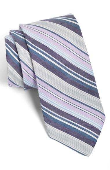 Men's Ted Baker London Stripe Linen & Silk Tie