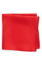 Men's Nordstrom Men's Shop King Twill Silk Pocket Square, Size - Red