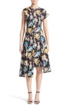 Women's Jason Wu Floral Print Asymmetrical Cotton Dress
