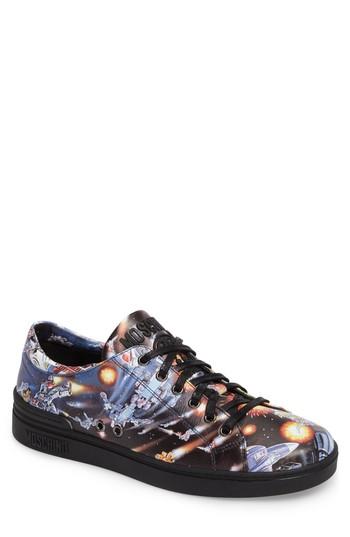 Men's Moschino Transformers Print Low Top Sneaker Us / 41eu - Black