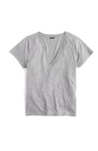 Women's J.crew Supima Cotton V-neck Tee - Grey