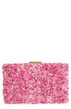 Natasha Couture Chips Embellished Box Clutch - Pink