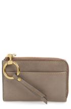 Women's Frye Small Ilana Harness Leather Zip Wallet - Grey