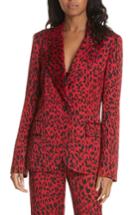 Women's Robert Rodriguez Leopard Print Blazer - Red