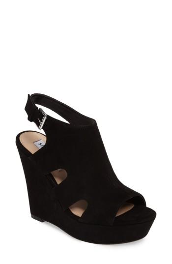 Women's Steve Madden Emmy Wedge Sandal M - Black