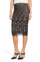 Women's Tdc Lace Pencil Skirt - Black