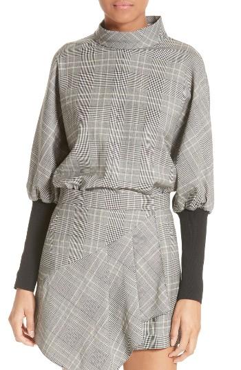 Women's Tibi Rib Cuff Easy Dolman Top - Grey