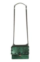 Fendi Small Kan I Metallic Leather Shoulder Bag - Green