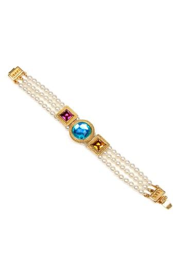 Women's Ben-amun Multicolor Crystal & Imitation Pearl Bracelet
