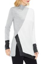 Women's Vince Camuto Long Sleeve Colorblocked Turtleneck - White