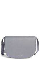 Balenciaga Small Ville Logo Leather Saddle Bag - Grey