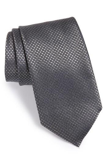 Men's Canali Dot Silk Tie, Size X-long - Grey