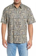 Men's Tori Richard Jasper Abstract Print Camp Shirt - Black