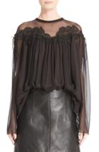 Women's Chloe Cherry Lace Crushed Georgette Blouse