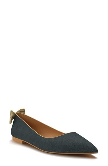 Women's Shoes Of Prey Pointy Toe Flat B - Blue
