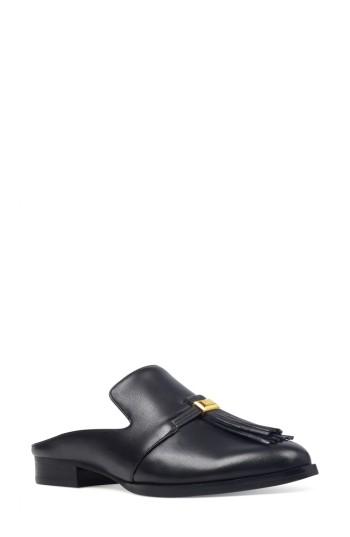 Women's Nine West Huebart Loafer Mule .5 M - Black