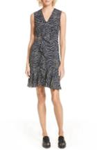 Women's Derek Lam 10 Crosby Ruffle Print Silk Dress