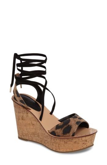 Women's Topshop Platform Wedge Sandal .5us / 37eu - Brown