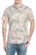 Men's Tori Richard Shade Plant Trim Fit Camp Shirt, Size - Orange