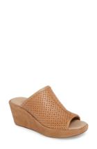 Women's Johnston & Murphy Delaney Wedge Slide M - Brown