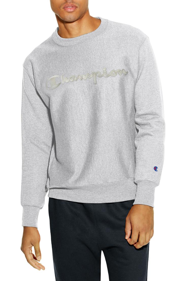 Men's Champion Reverse Weave Crewneck Cotton Blend Sweatshirt