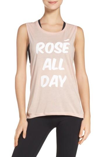 Women's Private Party Rose All Day Jersey Muscle Tee - Coral
