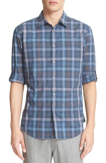 Men's John Varvatos Collection Everly Extra Trim Fit Plaid Sport Shirt